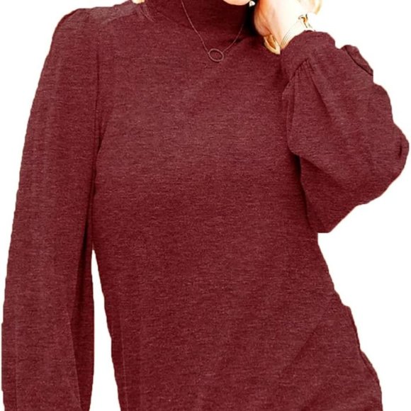 Button-Back Top w/ Long Sleeves - Picture 2 of 4